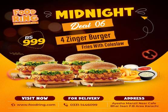 4 Zinger Burger